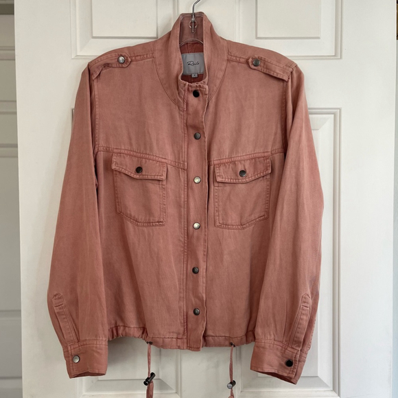 SOLD 💟 RAILS Collins Utility Linen Blend Jacket in Rose Dust Size Small - Picture 6 of 16